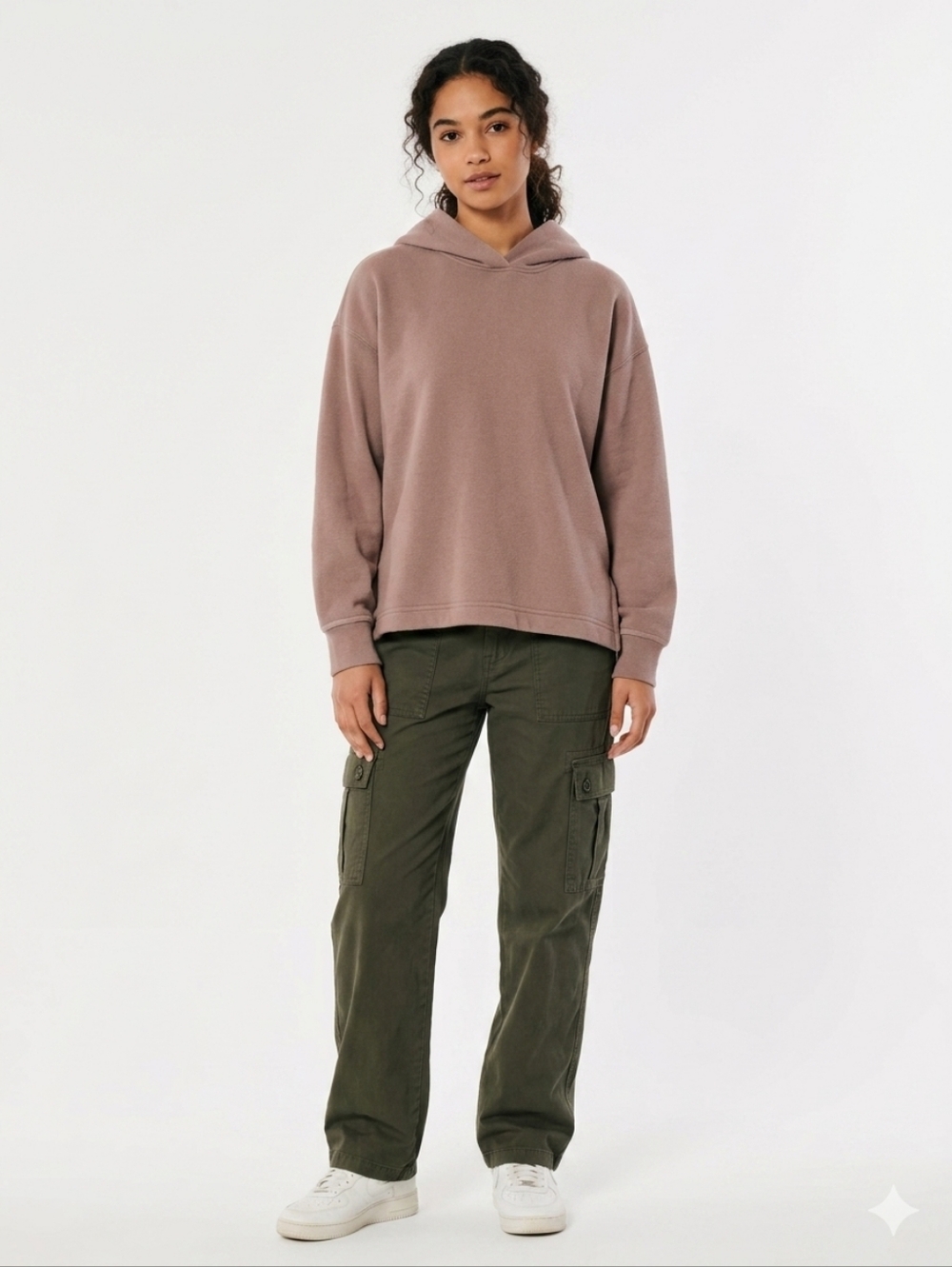 Uniqlo Dusty Rose Hooded Sweatshirt Sz S